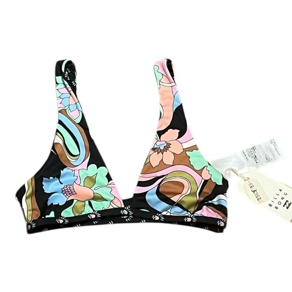 Billabong Women’s Reversible Colorful Patterned Bikini Top, Don’t Trip, S, NWT - Picture 4 of 9